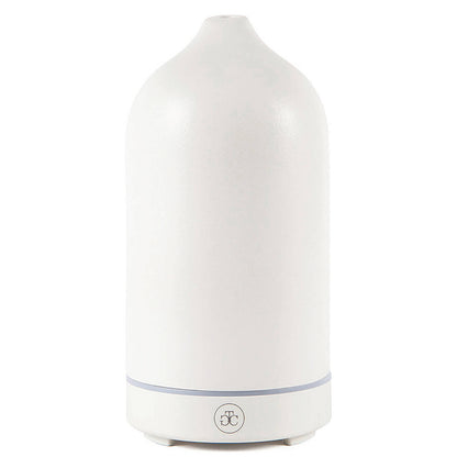 The Goodnight Co. Ceramic Diffuser and Essential Oil Trio - White