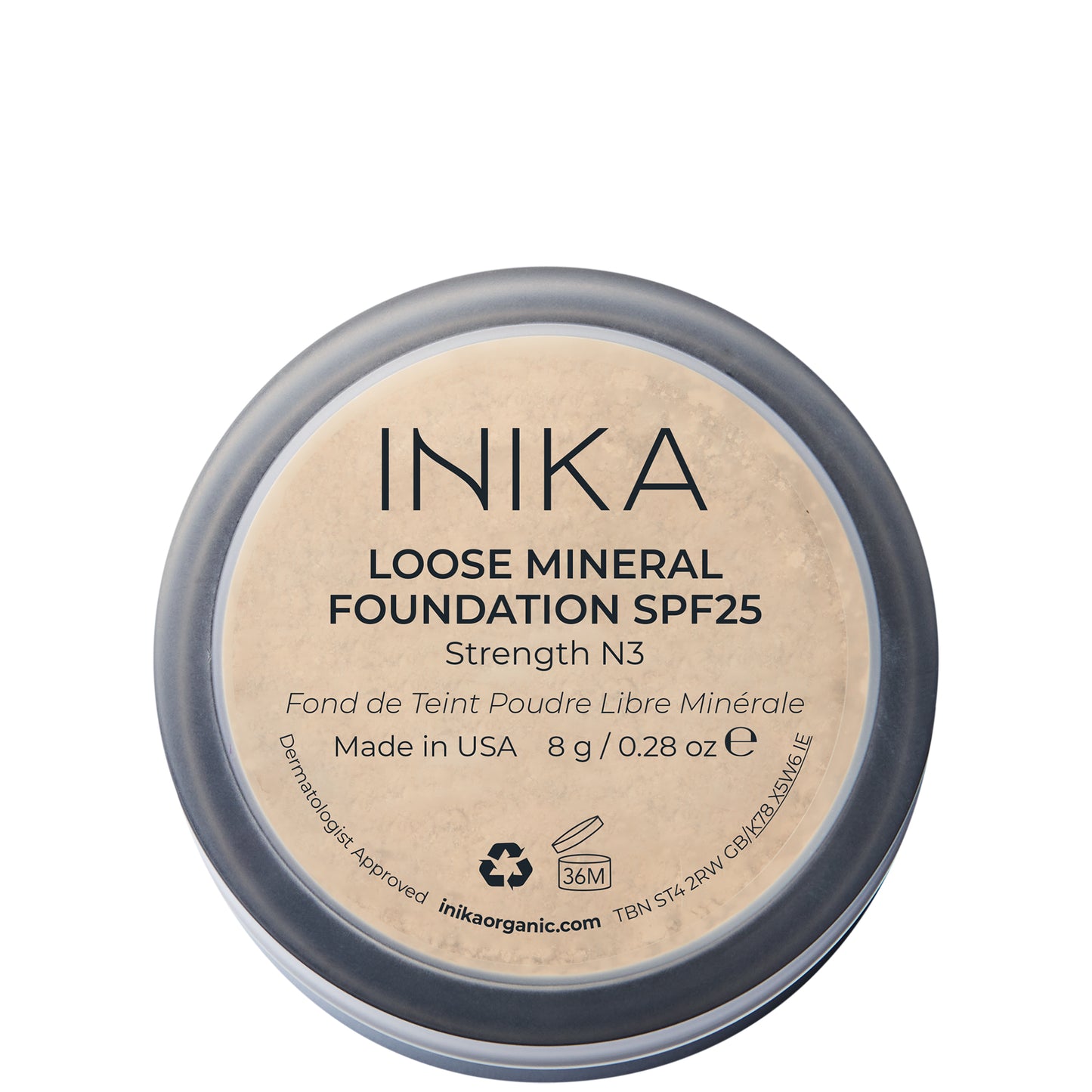 INIKA Loose Mineral Foundation SPF25 8g (Various Shades)