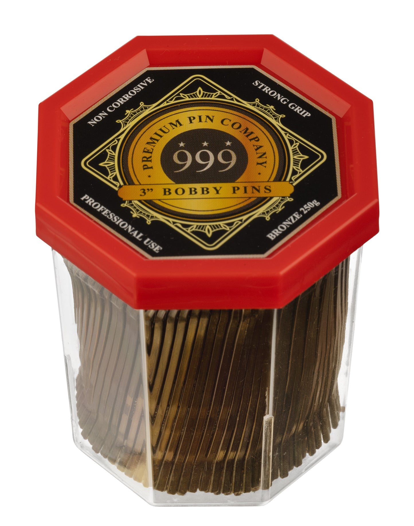 999 Bobby Pins 250g Tub 3" Bronze