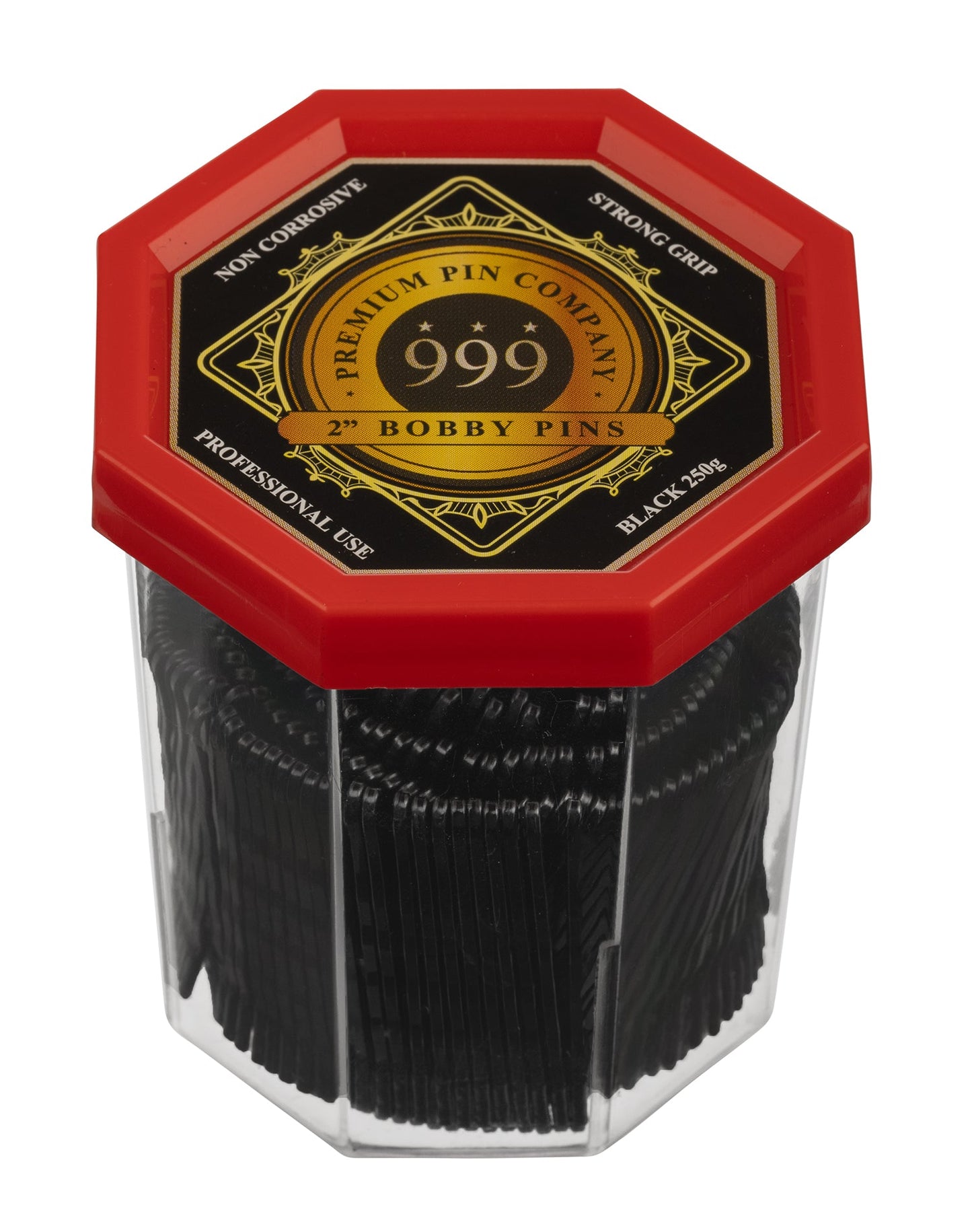 999 Bobby Pins 250g Tub 2" Black