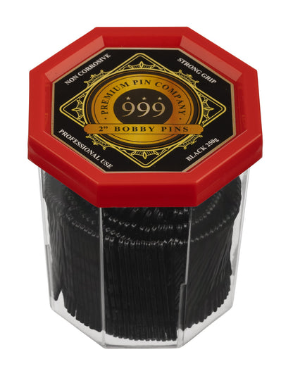 999 Bobby Pins 250g Tub 2" Black
