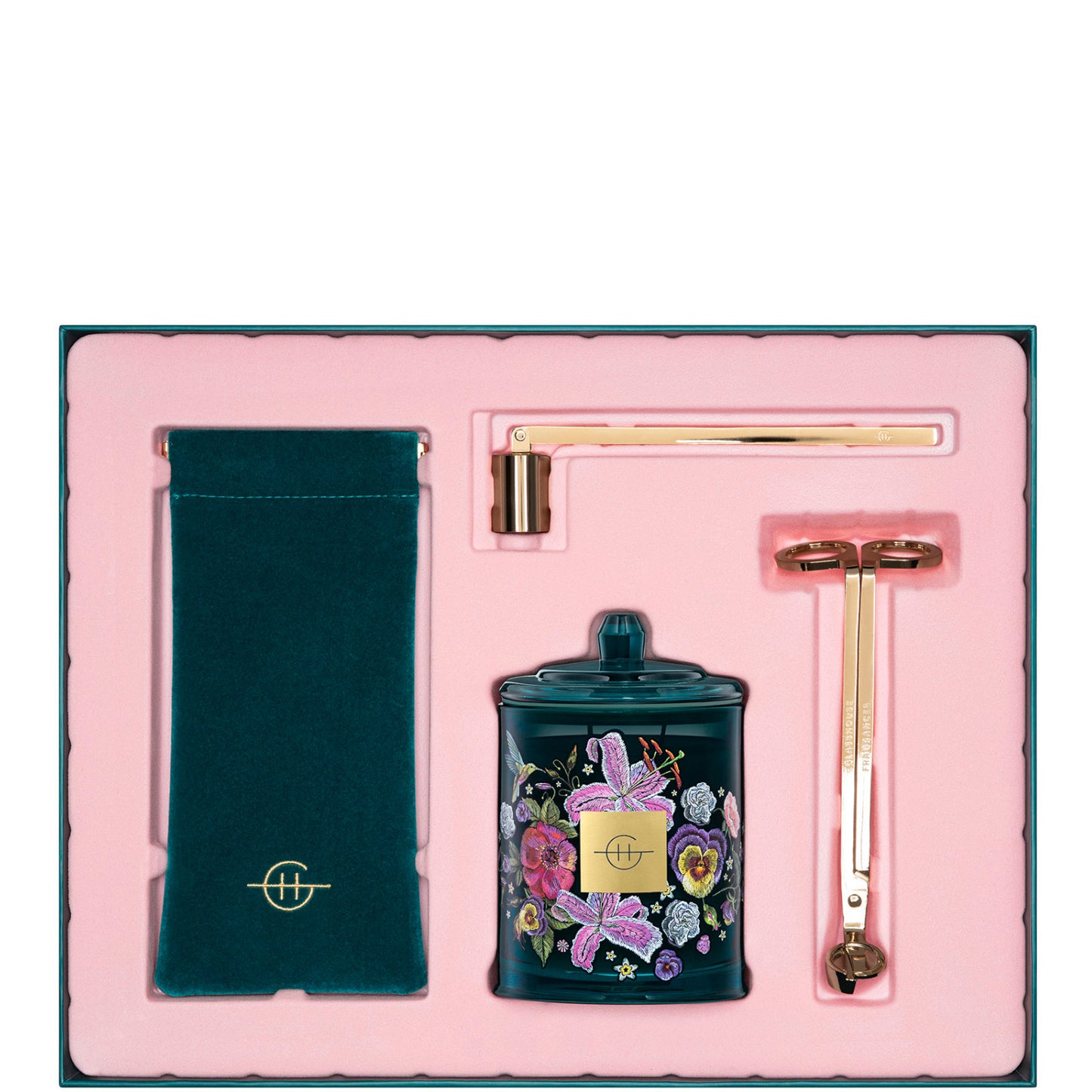 Glasshouse Fragrances Velvet Rhapsody Candle and Care Gift Set