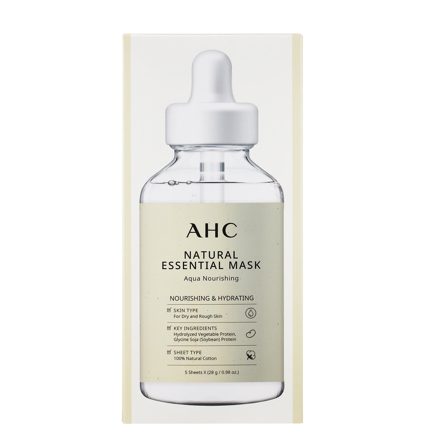 AHC Natural Essential Mask Aqua Nourishing 28g (5 Pack)