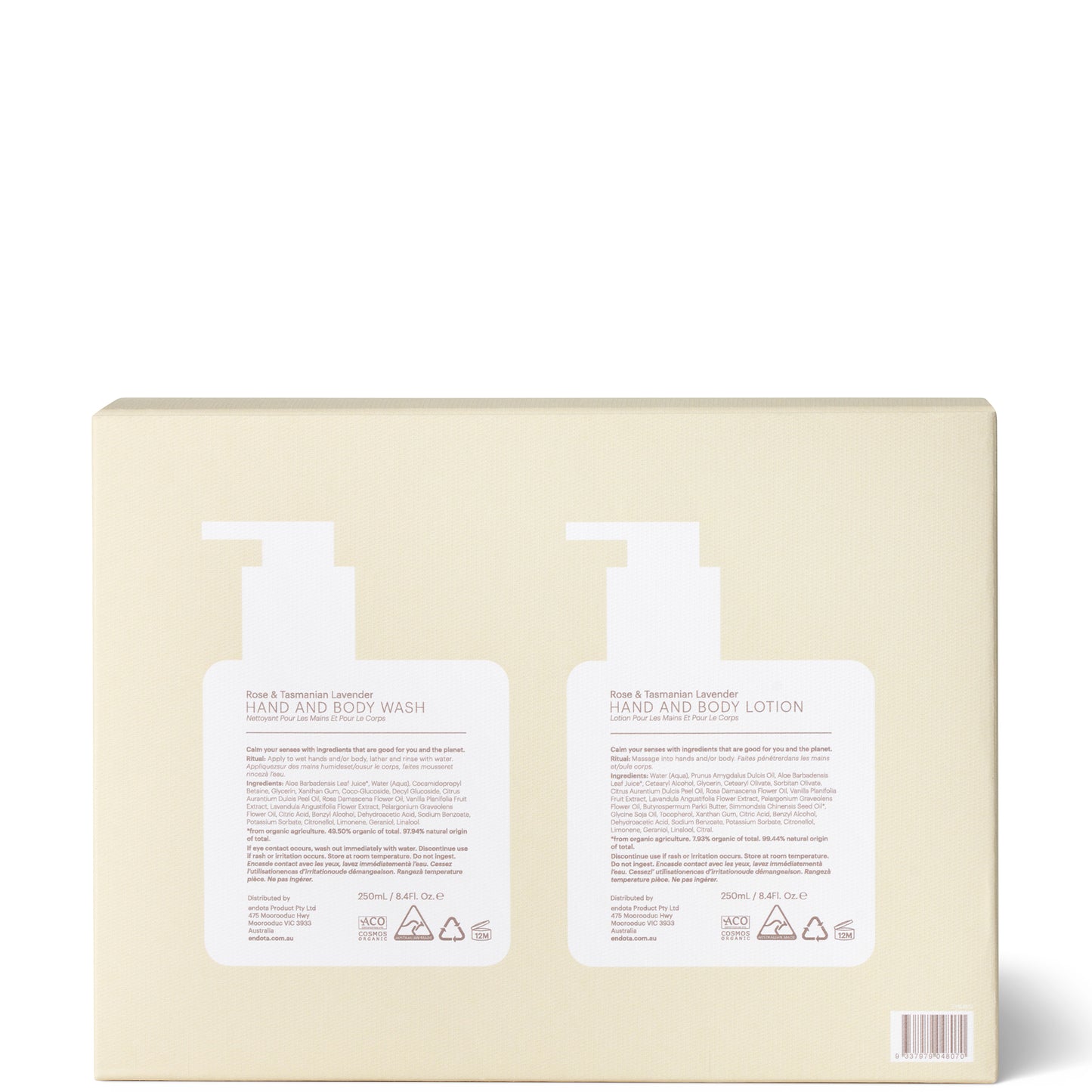 Clean by endota Rose and Tasmanian Lavender Duo Pack