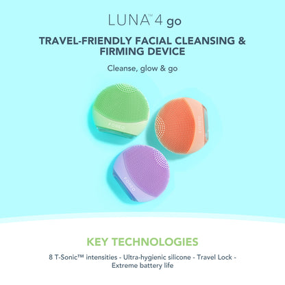 FOREO LUNA 4 GO 2-Zone Facial Cleansing and Firming Device for All Skin Types (Various Colours)