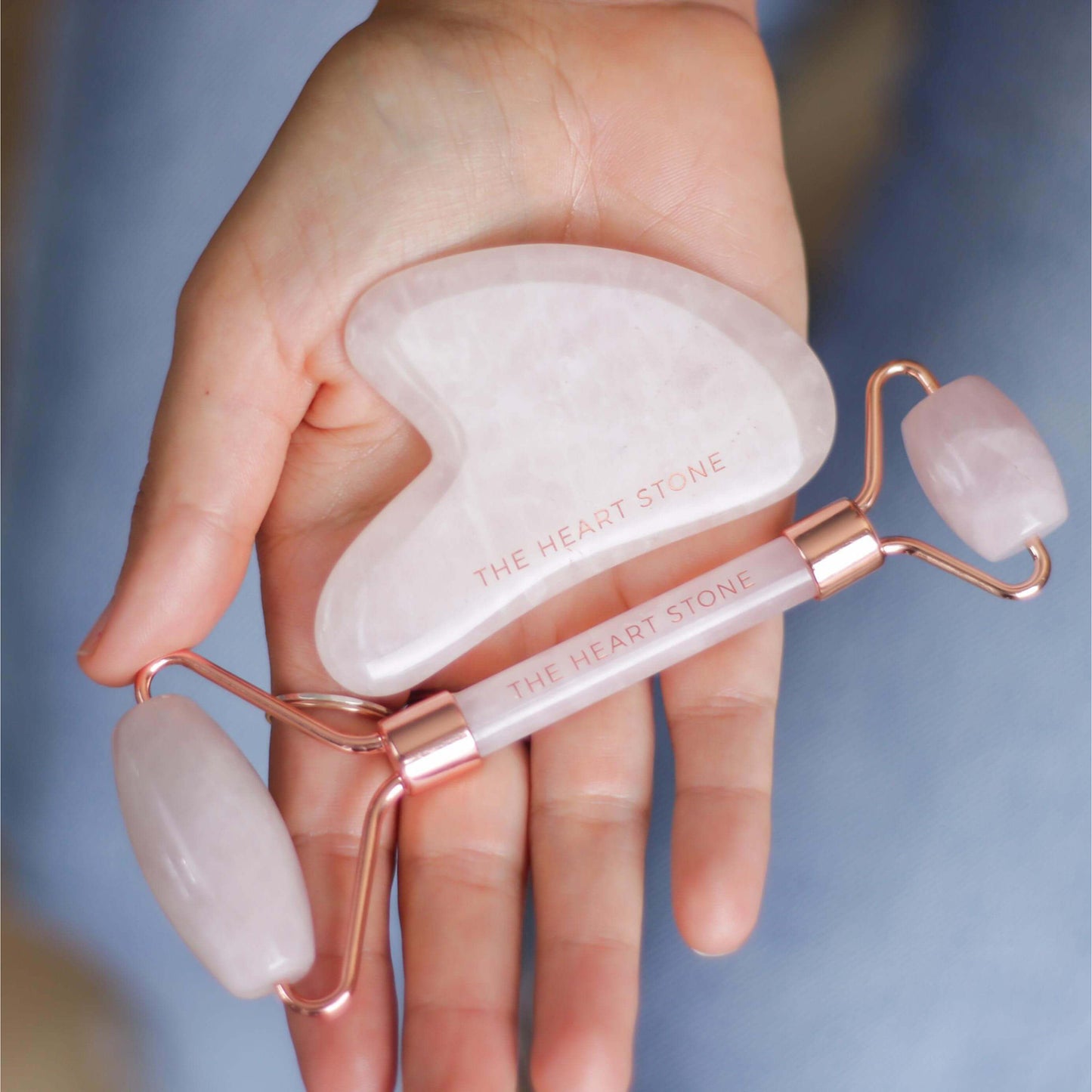 Teami Gua Facial Lifting Tool - Rose Quartz