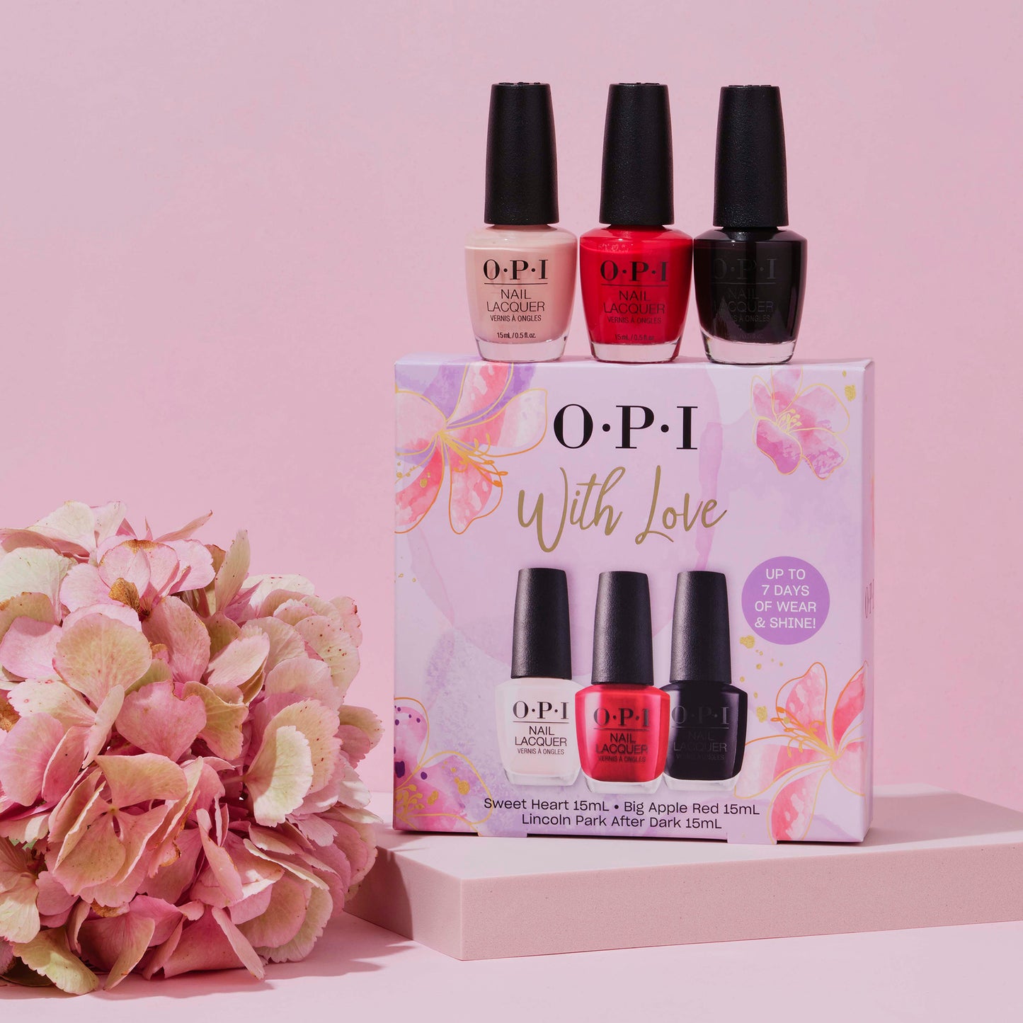 OPI Nail Lacquer Trio Gift Set - Sweet Heart, Big Apple Red, Lincoln Park After Dark