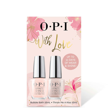 OPI Infinite Shine Duo Gift Set - Bubble Bath, Throw Me A Kiss