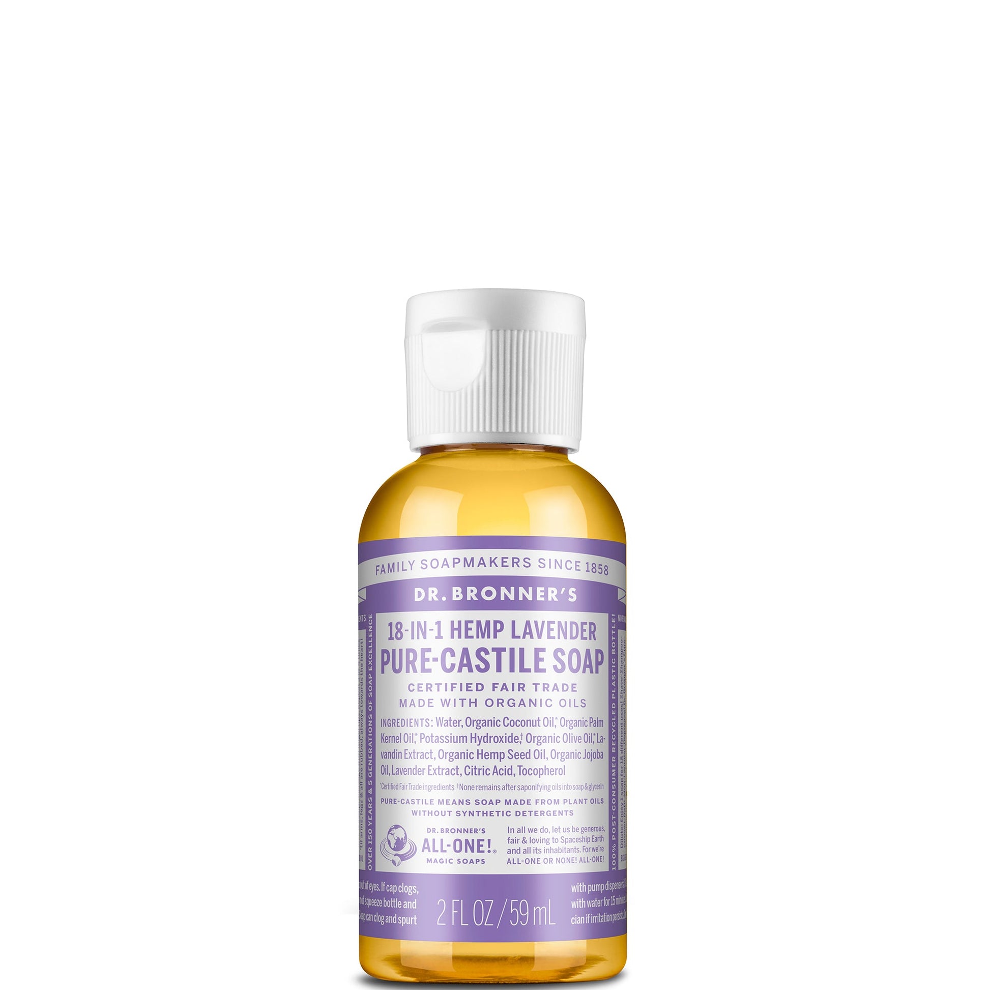 Dr. Bronner's Lavender Liquid Soap 59ml