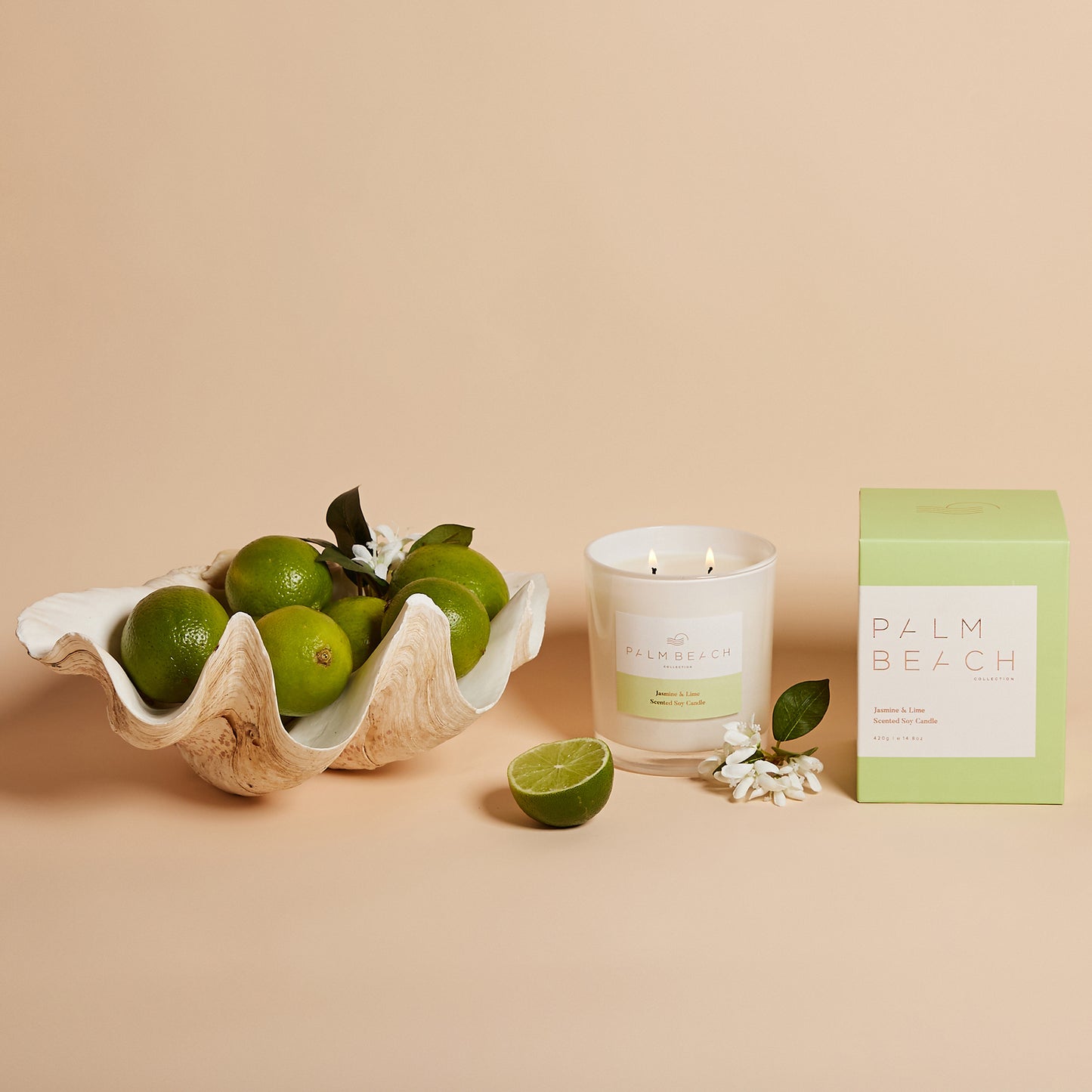 Palm Beach Collection Jasmine & Lime 420g Standard Candle