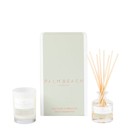 Palm Beach Collection Clove and Sandalwood Mini Candle and Diffuser Gift Pack