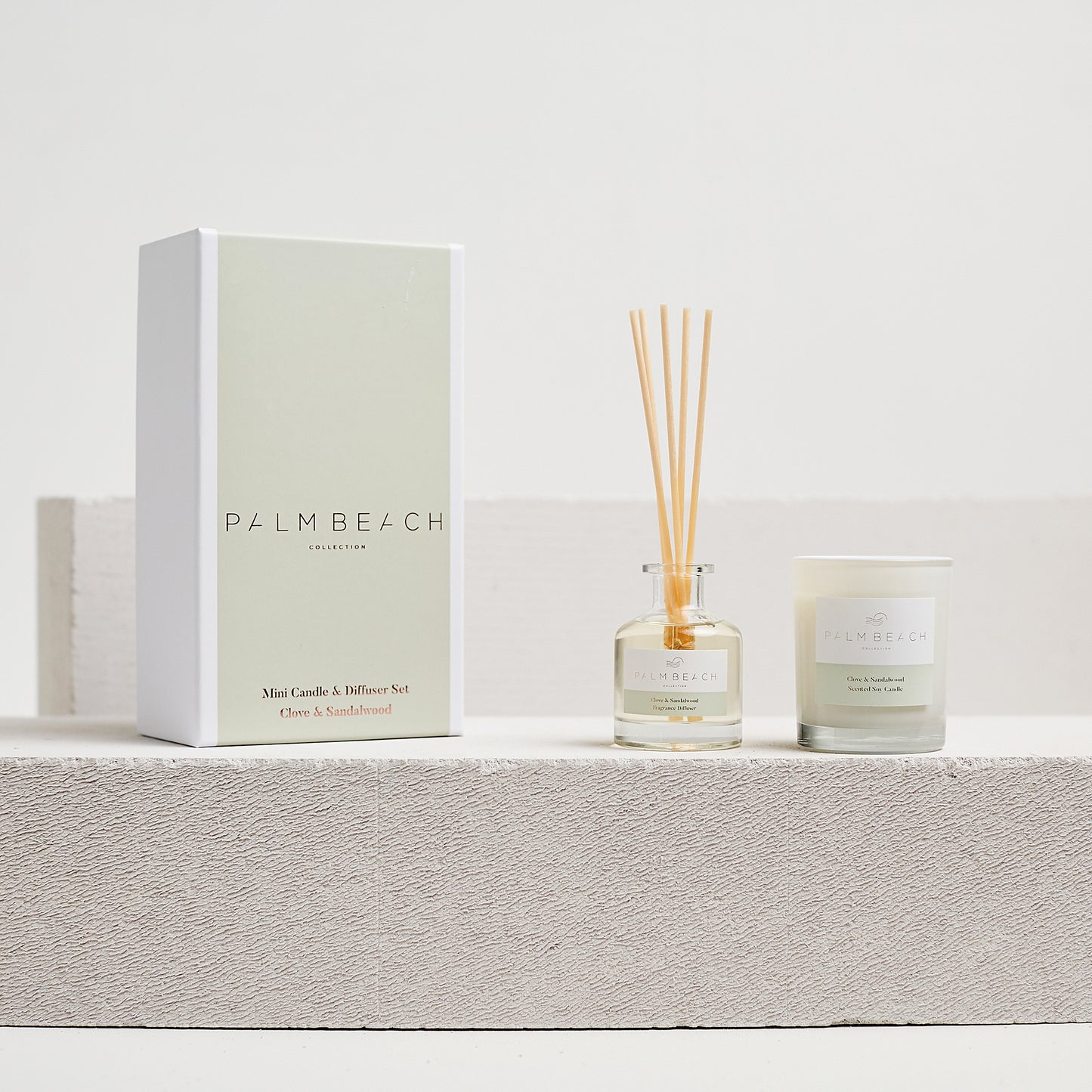 Palm Beach Collection Clove and Sandalwood Mini Candle and Diffuser Gift Pack