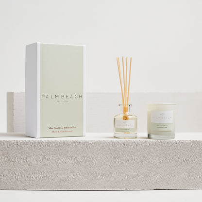 Palm Beach Collection Clove and Sandalwood Mini Candle and Diffuser Gift Pack