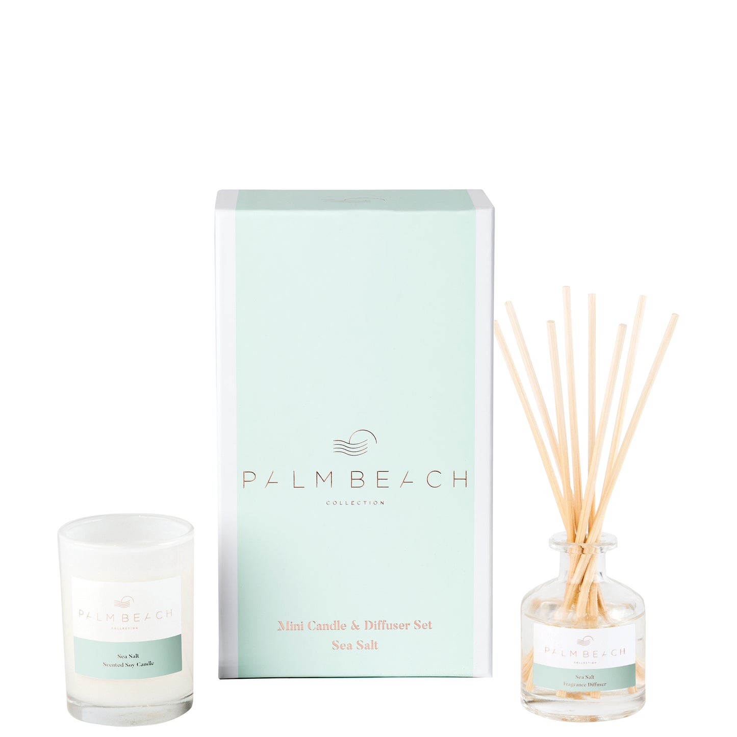 Palm Beach Collection Sea Salt Mini Candle and Diffuser Gift Pack