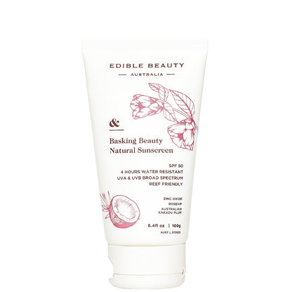 Edible Beauty Basking Beauty Natural Sunscreen SPF50+ 100g