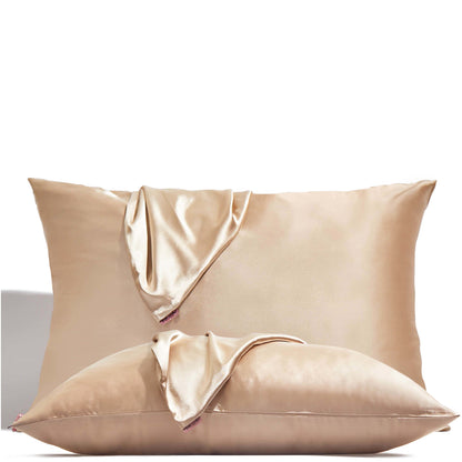 Kitsch Holiday Satin Standard Pillowcase Set - Champagne