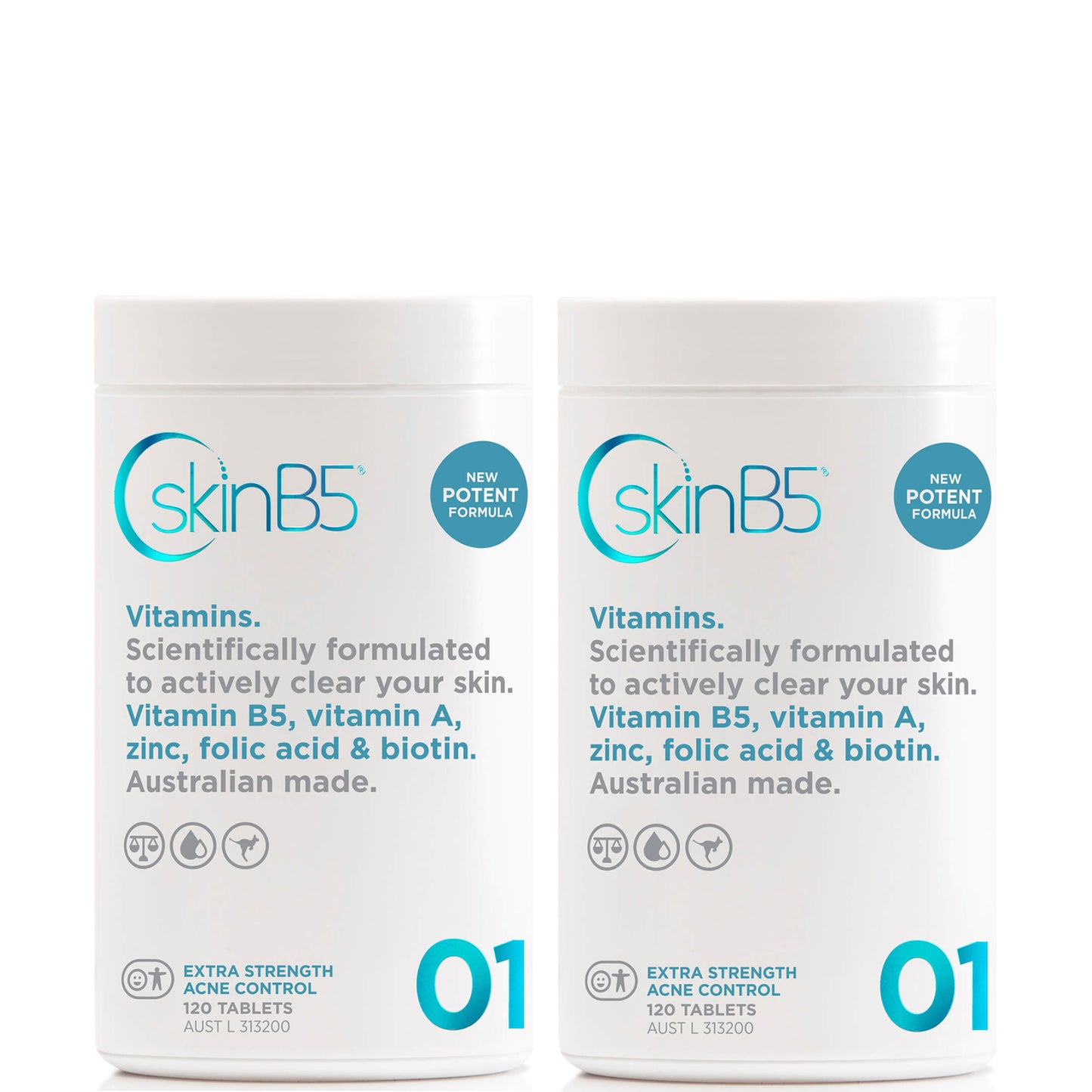 SkinB5 Extra Strength Acne Control Tablets Bundle