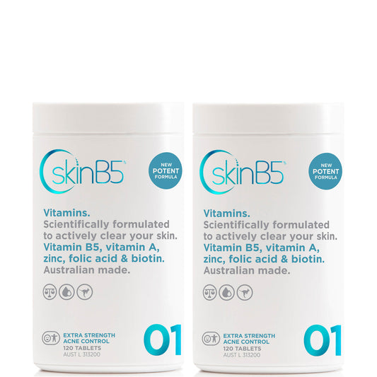 SkinB5 Extra Strength Acne Control Tablets Bundle