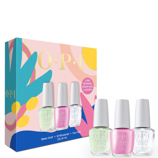 OPI Nature Strong Trio Gift Set - Base Coat, Emflowered, Top Coat