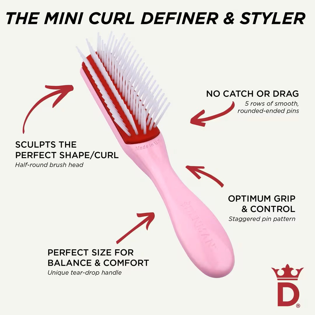 Denman D14s Pink Crush 5 Row Mini Styler Brush