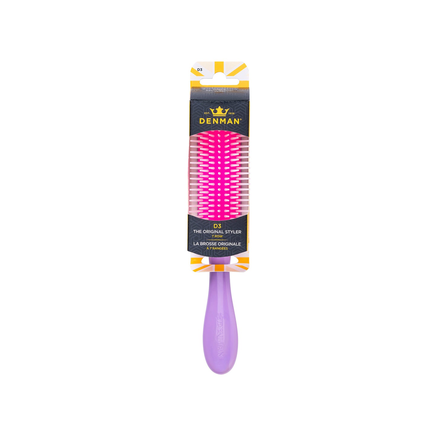 Denman D3 7 Row Styler Brush - African Violet