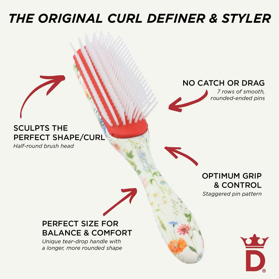 Denman D3 Floral Fantasies 7 Row Styler Brush