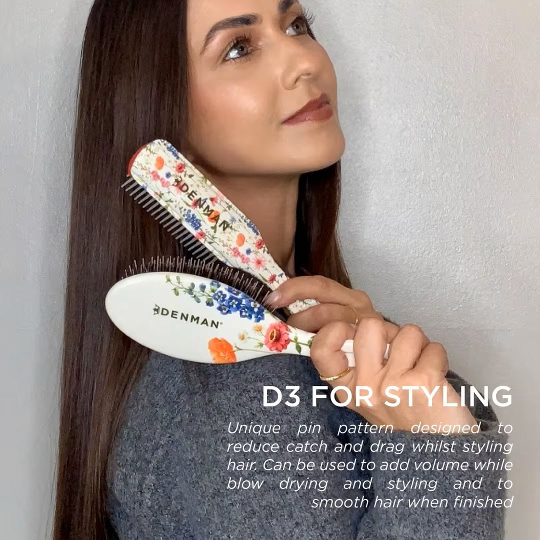Denman D3 Floral Fantasies 7 Row Styler Brush