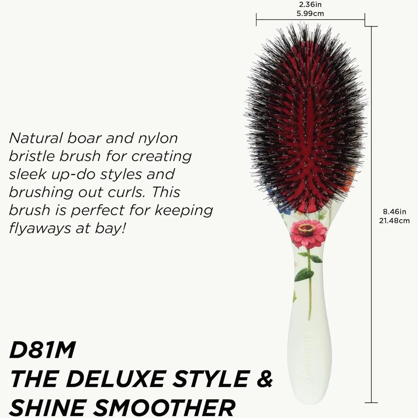 Denman D81M Floral Fantasies Style & Shine Brush