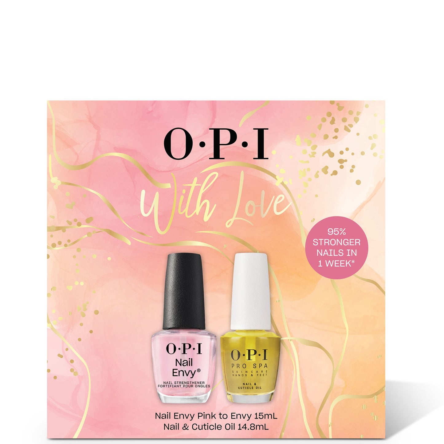 OPI Limited Edition Nail Envy Pink to Envy, ProSpa Nail and Cuticle Oil Treatment Gift Set