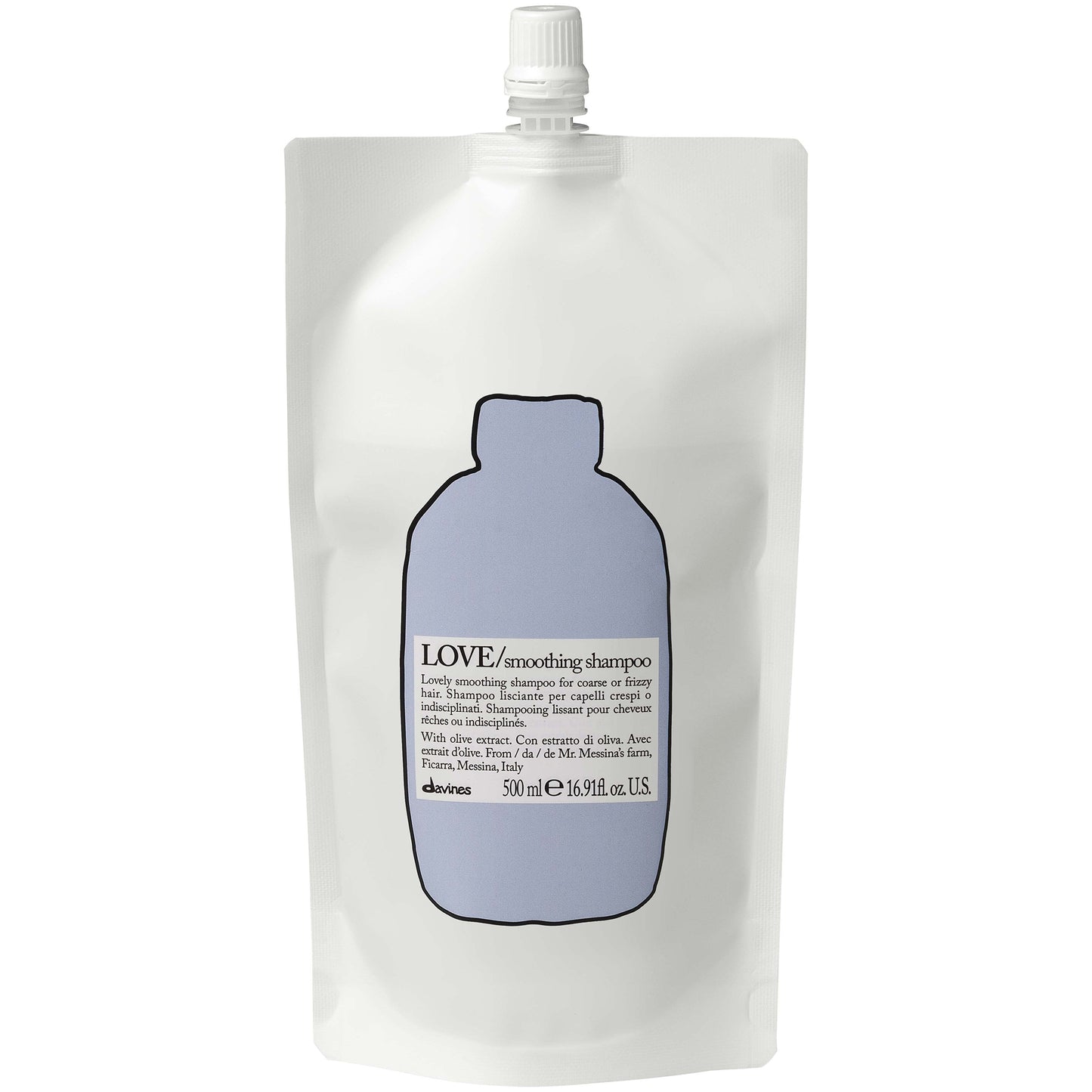 Davines Love Smooth Shampoo 500ml Refill Pouch