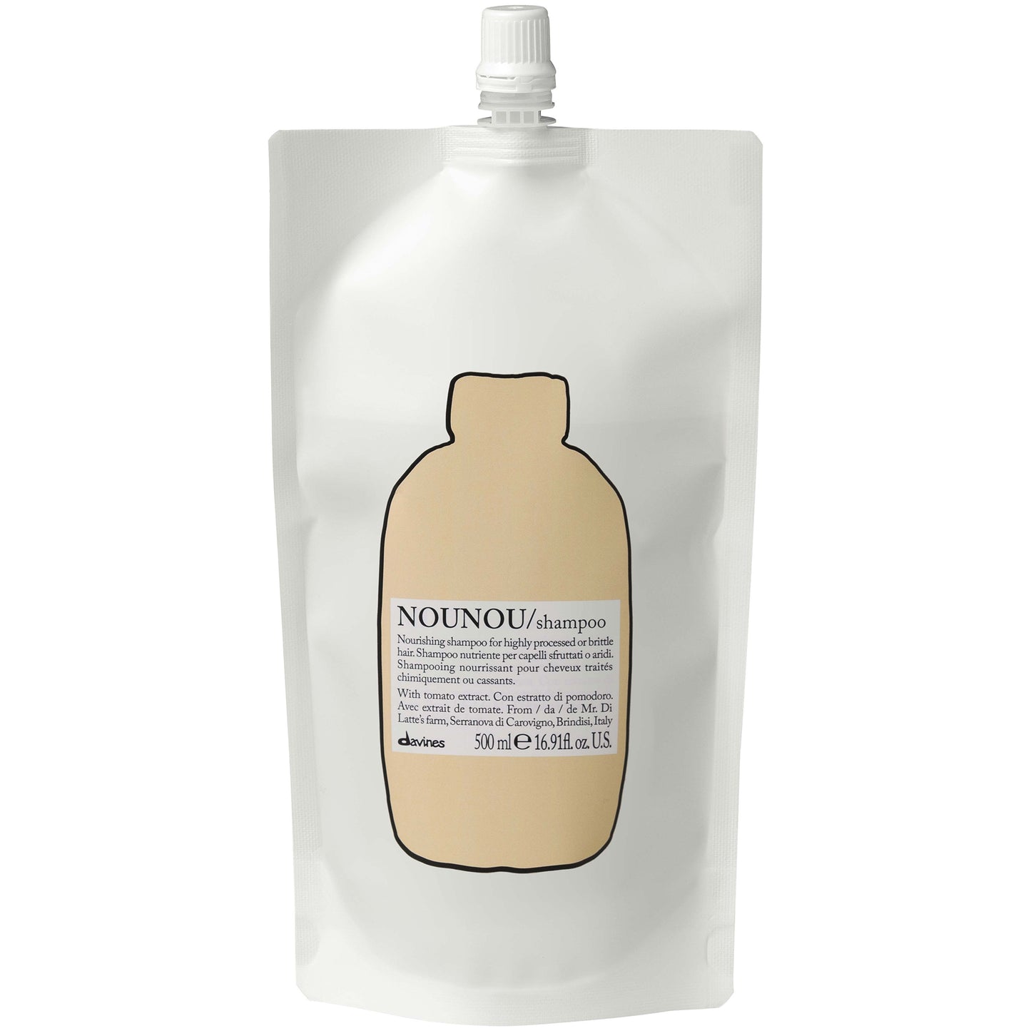 Davines NouNou Shampoo 500ml Refill Pouch