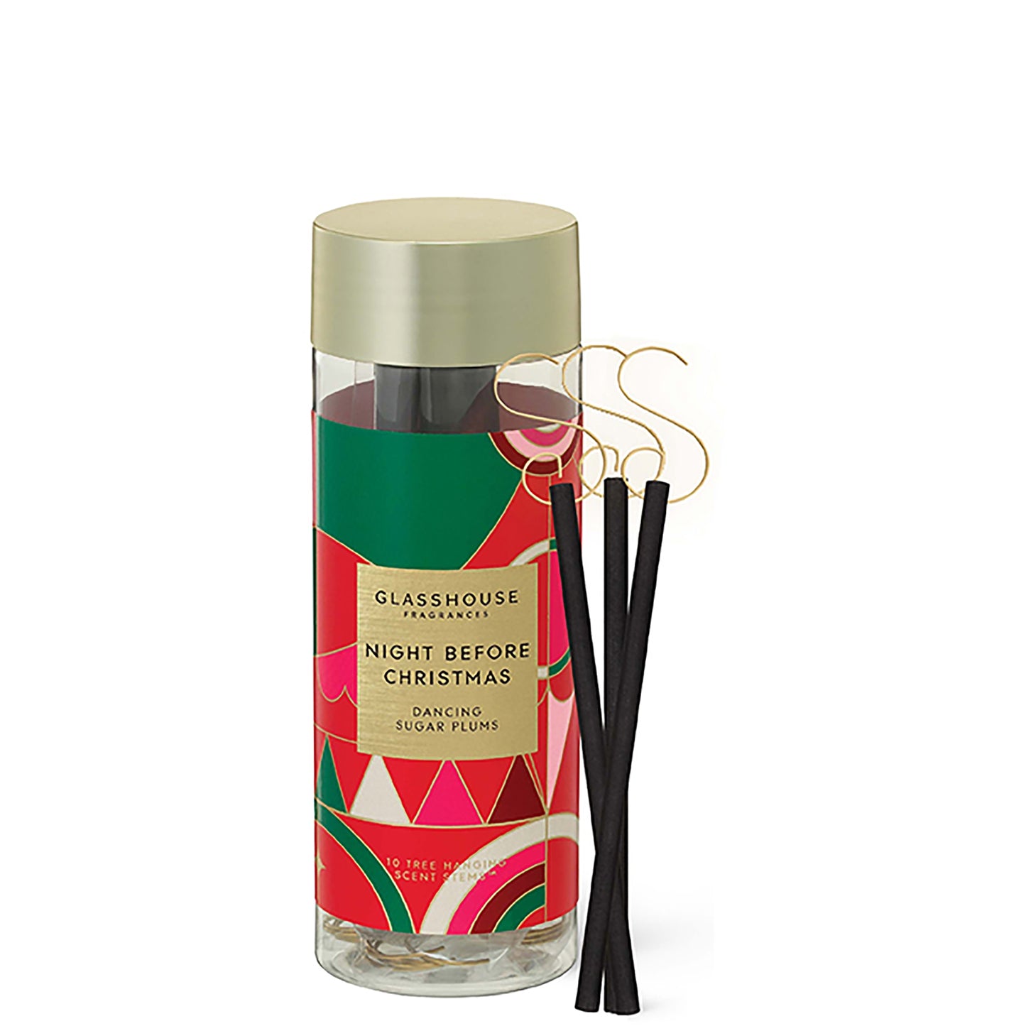 Glasshouse Fragrances Christmas 10 Tree Scent Stems - Night Before Christmas