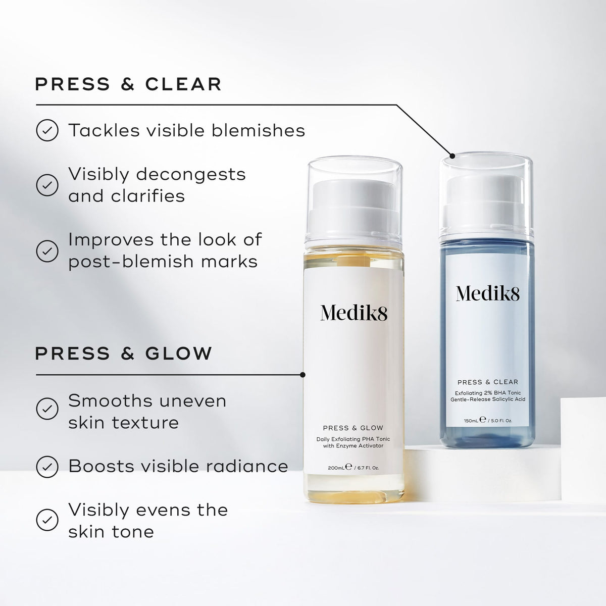 Medik8 Press and Glow Tonic 200ml - Press & Glow Franchise -ROW