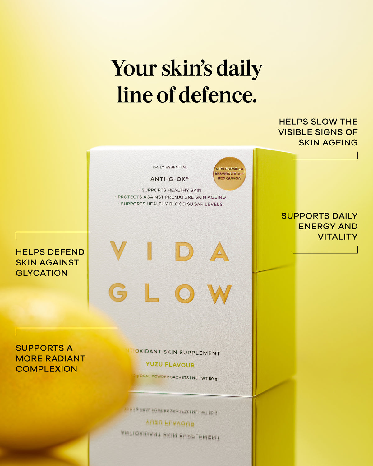 Vida Glow Anti-G-Ox Yuzu 30 x 2g Sachets