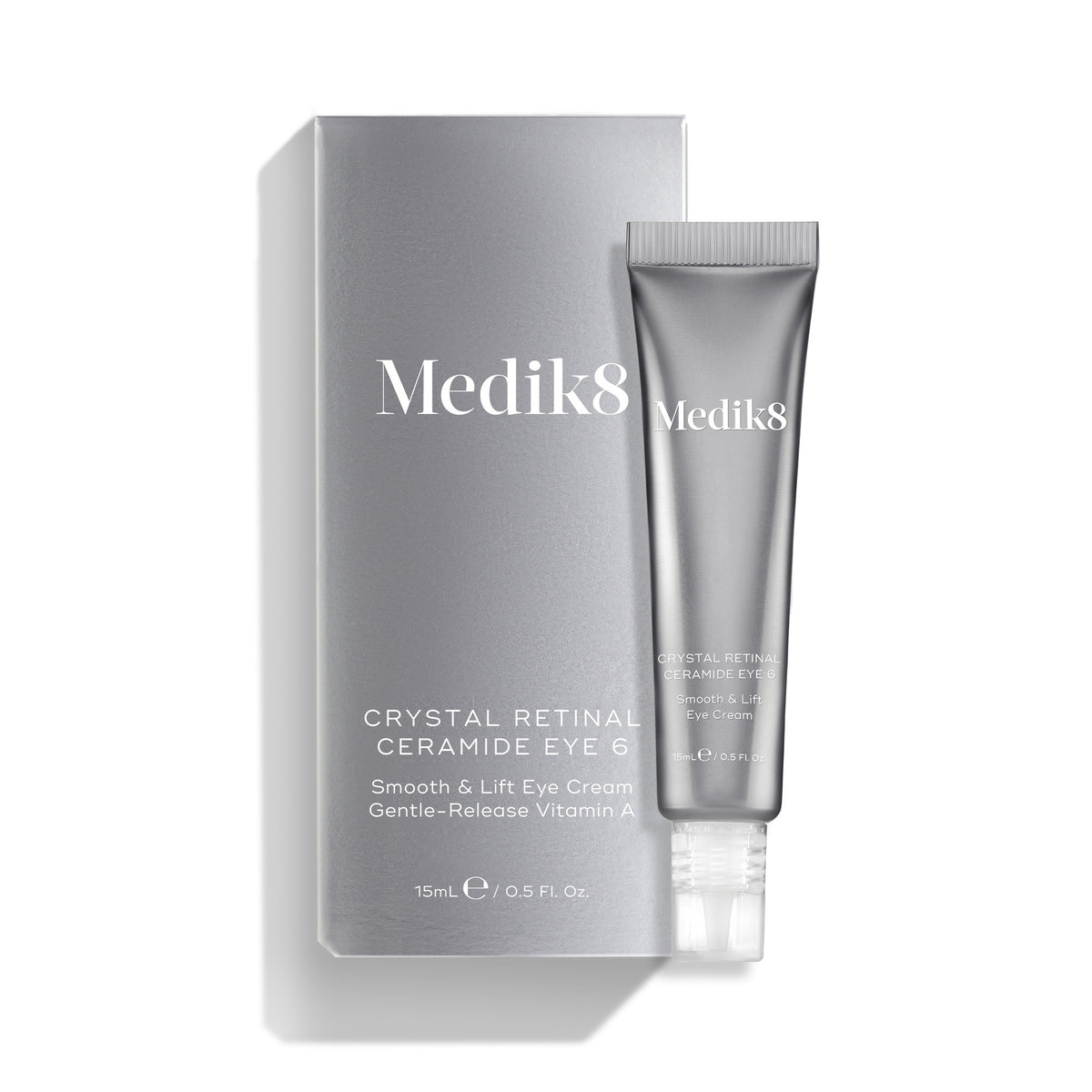 Medik8 Crystal Retinal Ceramide Eye 6 15ml - Product and Carton