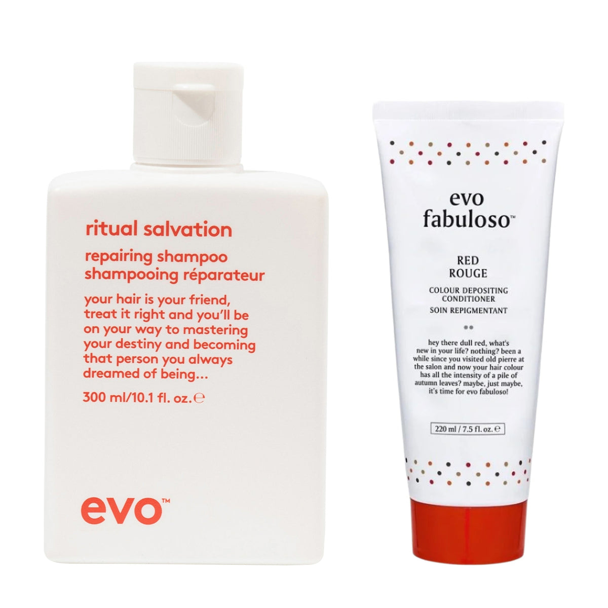 evo Fabuloso Red + Ritual Salvation Shampoo Duo