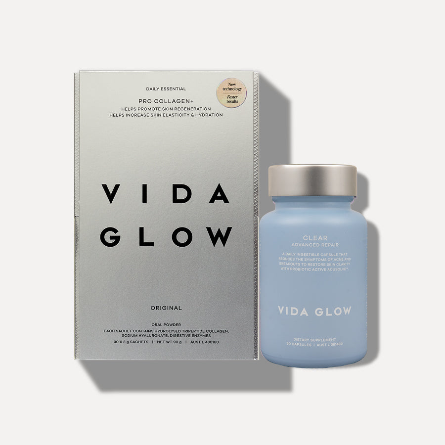 Vida Glow Skin Reset Collagen + Acne Clear Duo