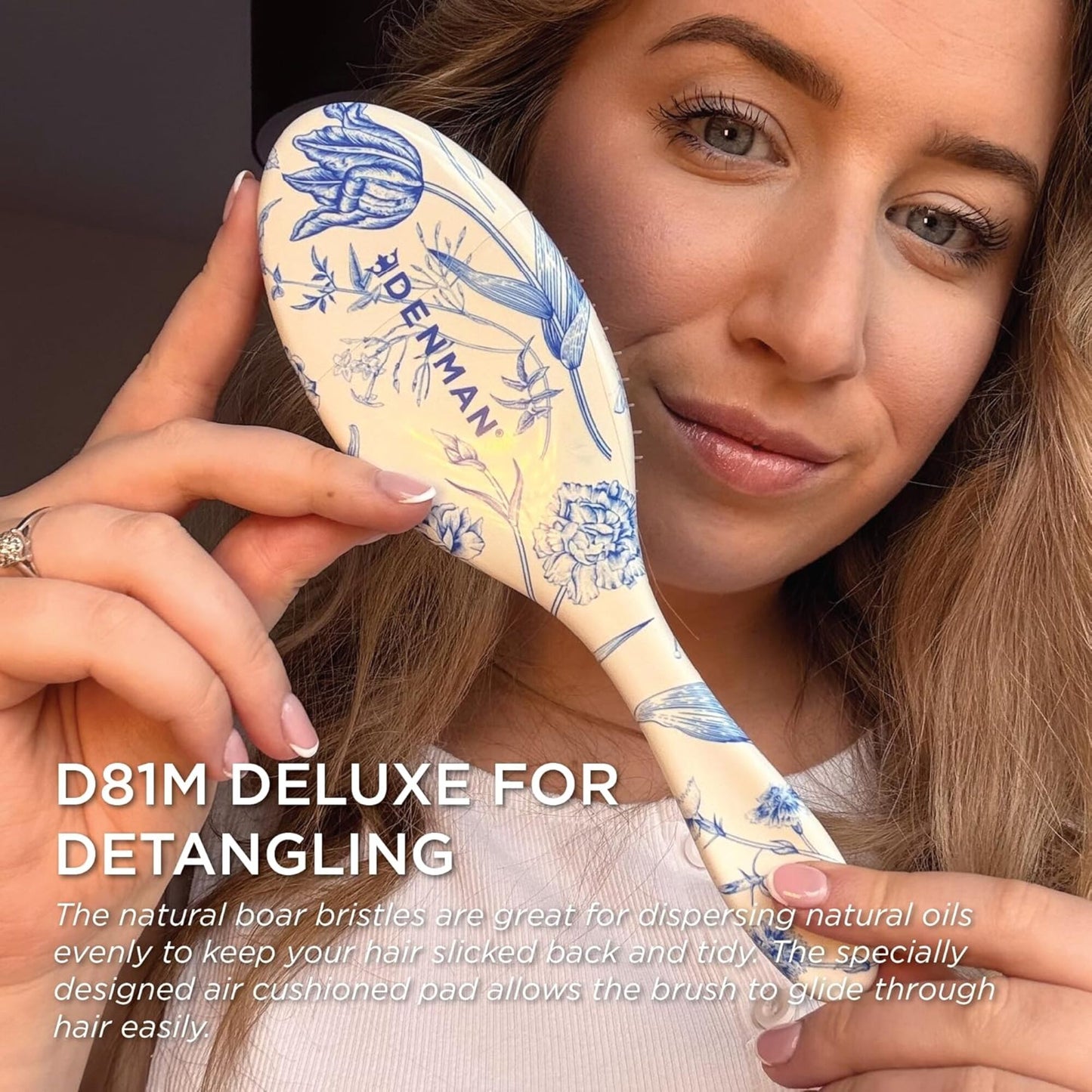 Denman D81M Style & Shine Brush - Blue Belle