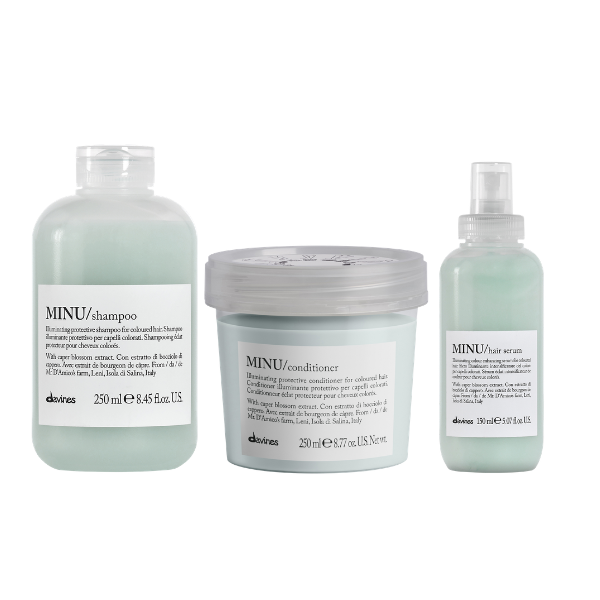 Davines MINU Shampoo, Conditioner + Free Serum