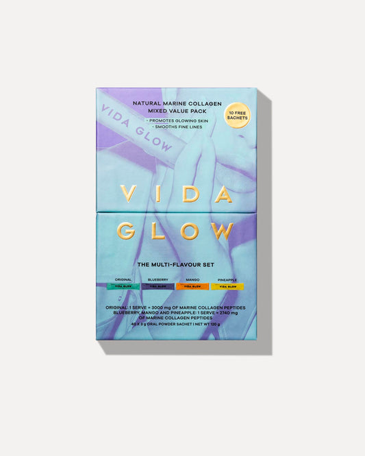 Vida Glow Natural Marine Collagen Mixed Value Pack 40 x 3g Sachets