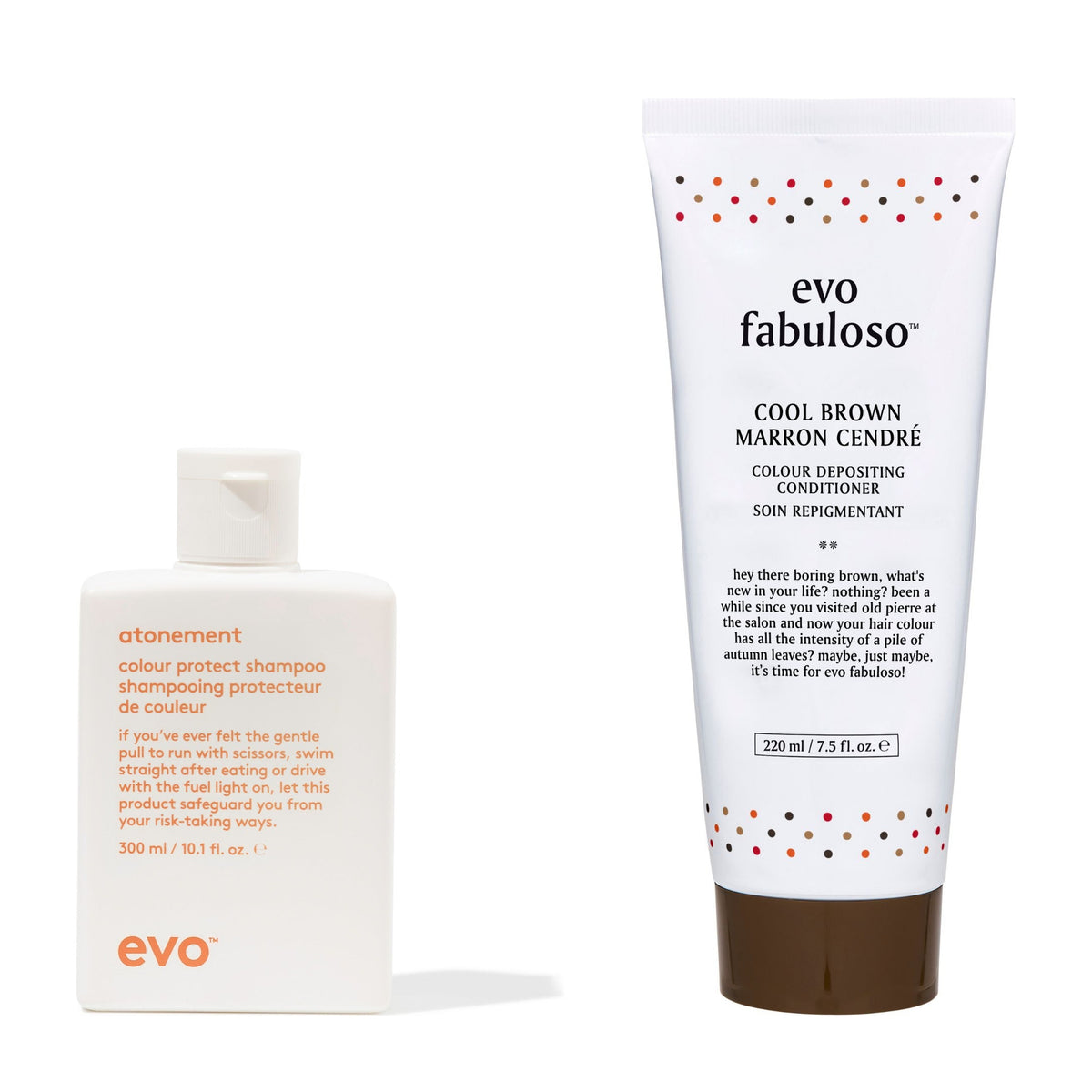 evo Fabuloso Cool Brown + Atonement Shampoo Duo