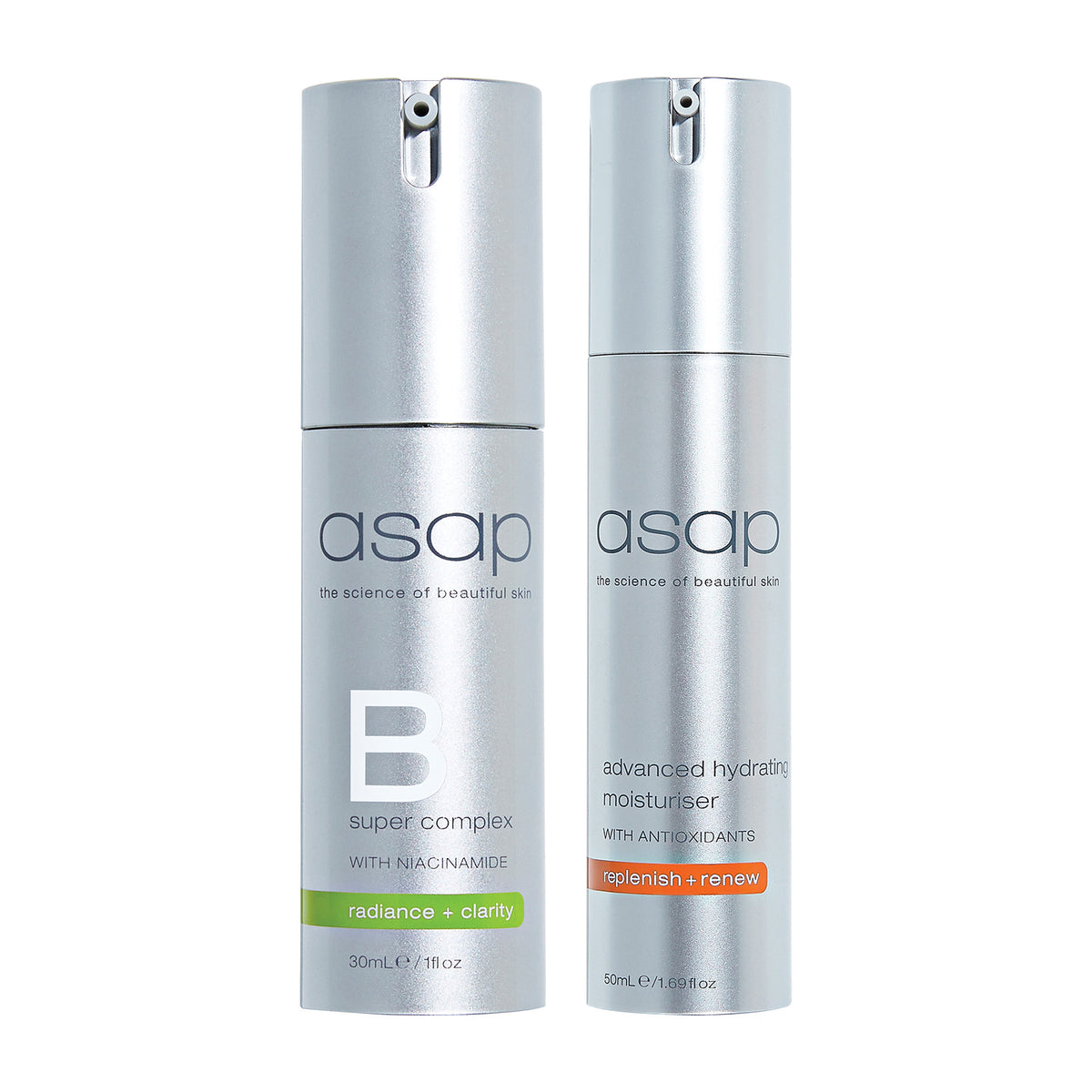 asap Super B Complex 30ml + Advanced Hydrating Moisturiser 50ml Duo