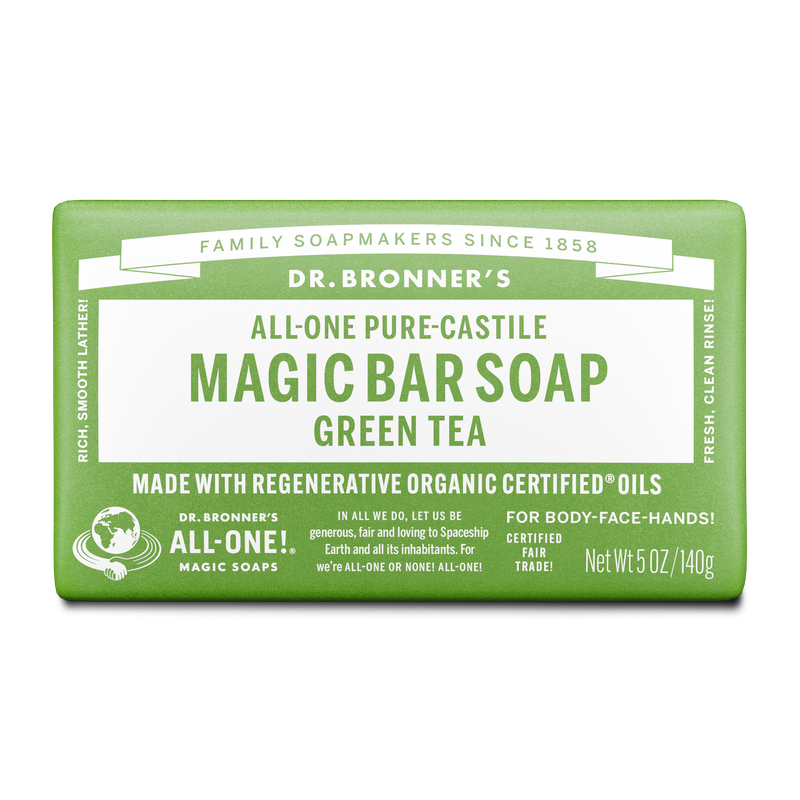 Dr. Bronner's Pure Castile Bar Soap - Green Tea 140g