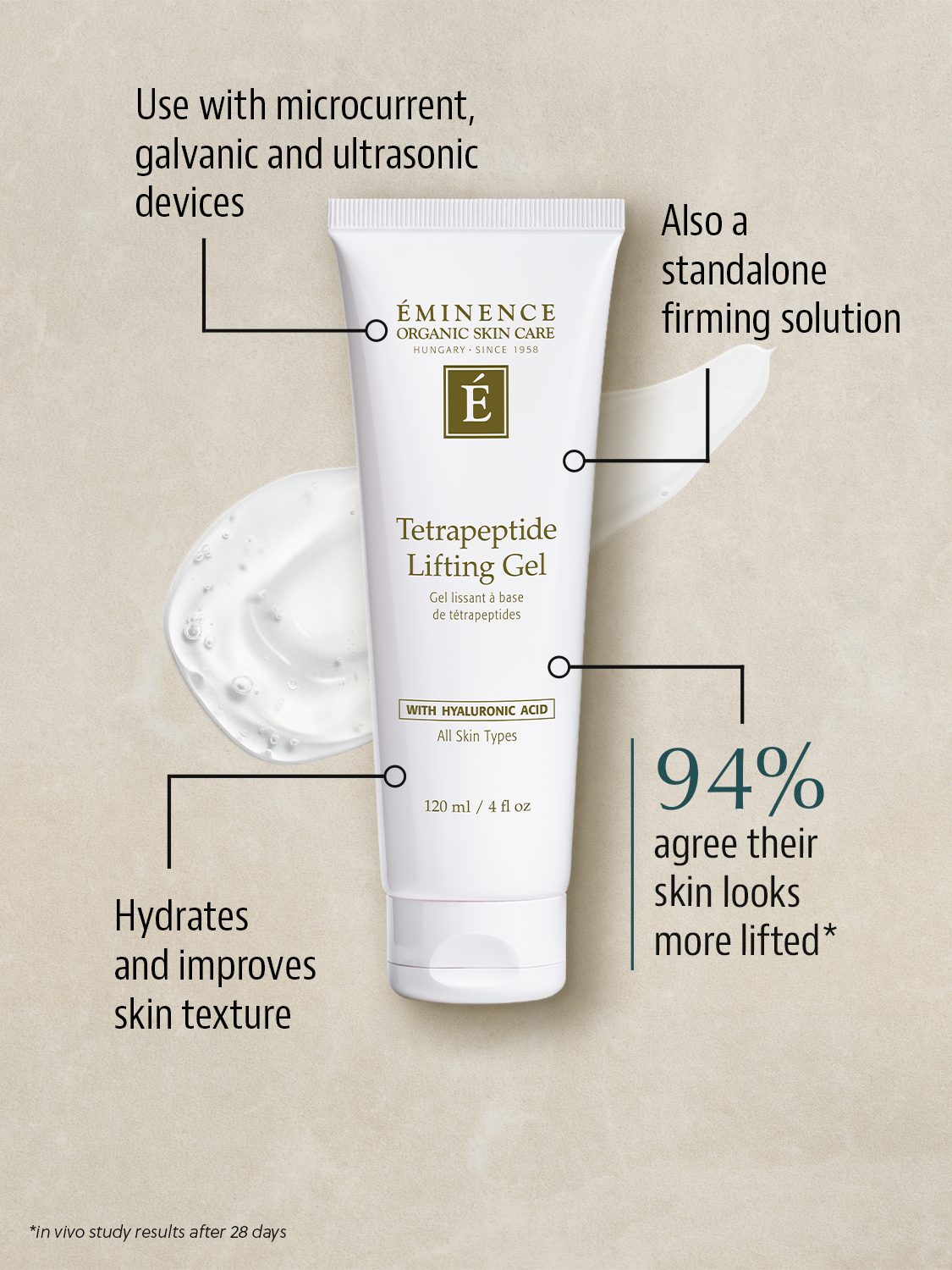 Eminence Tetrapeptide Lifting Gel 120ml
