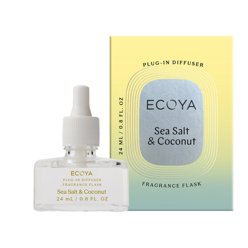 ECOYA Sea Salt & Coconut Plug-In Diffuser Fragrance Flask
