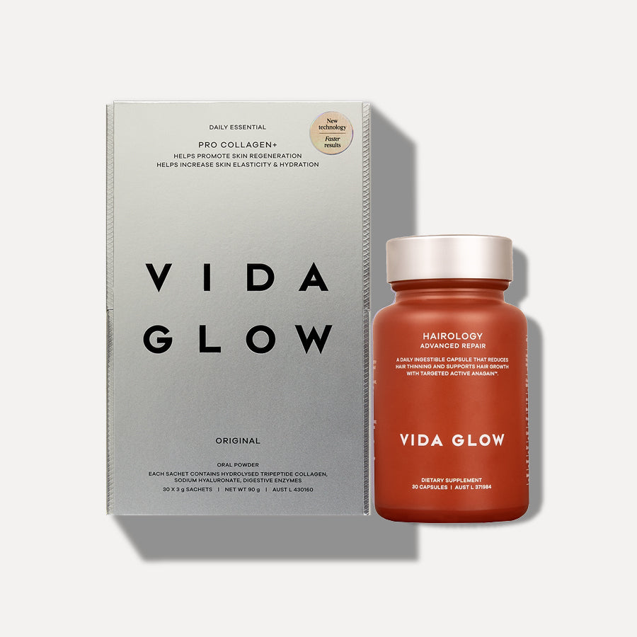 Vida Glow Skin Reset Collagen + Hair Growth Duo