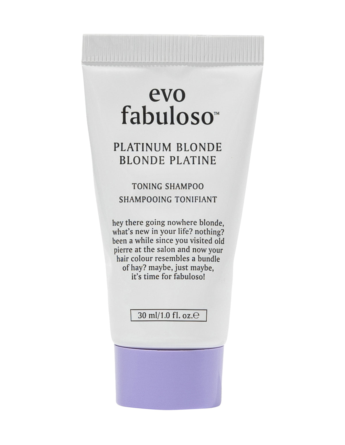 Evo Fabuloso Platinum Blonde Toning Shampoo 30ml