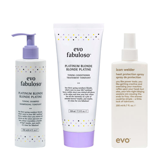 evo Fabuloso Platinum Blonde + Icon Welder Trio