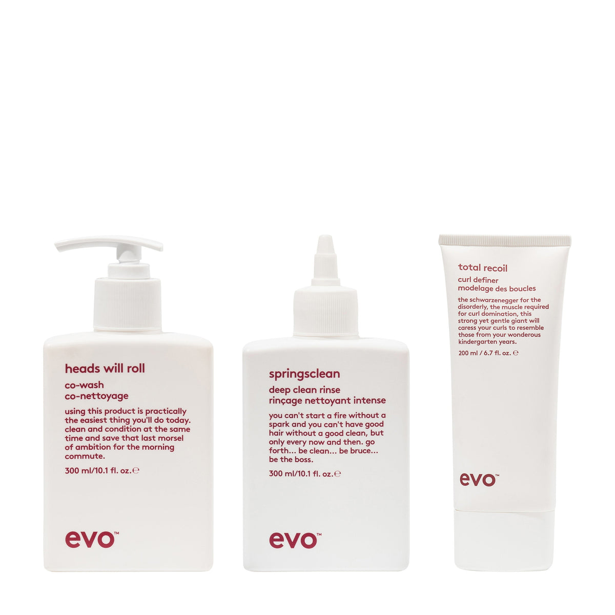 evo Curl Trio - Heads Will Roll + Springs Clean + Total Recoil