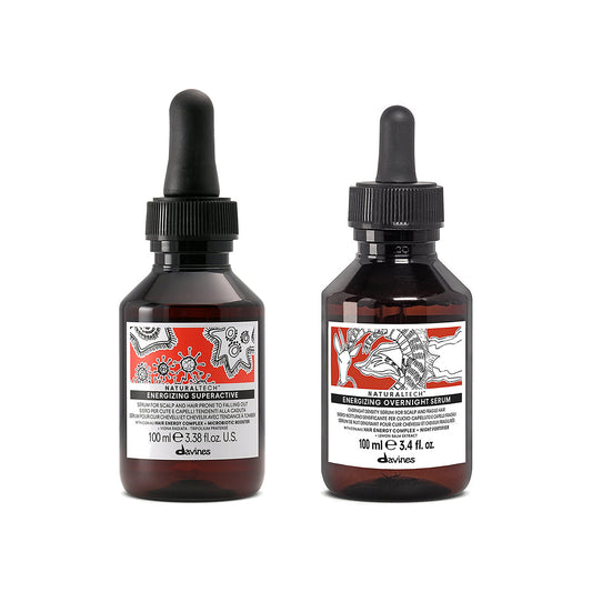 Davines Natural Tech Energizing Superactive + Overnight Serum Duo